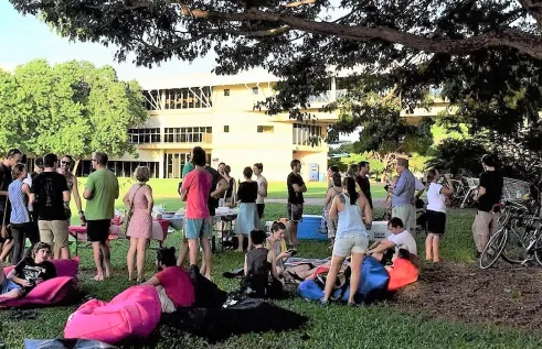 Students on campus at CDU 