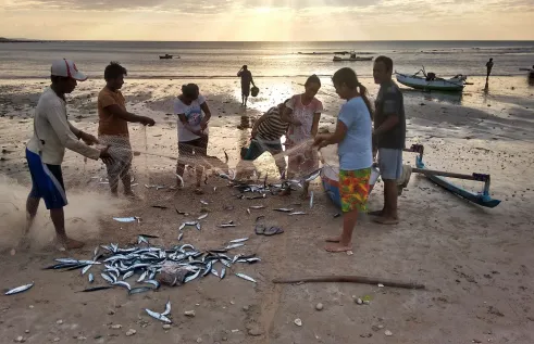 Group of people at beach