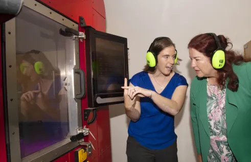 Dr Rebecca Murray and Minister for Defence Industry Melissa Price