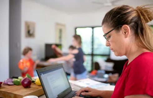 Online student at home