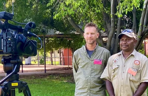 Rohan Fisher and Willie Rioli interviewed at the Savanna Fire Forum held at CDU.