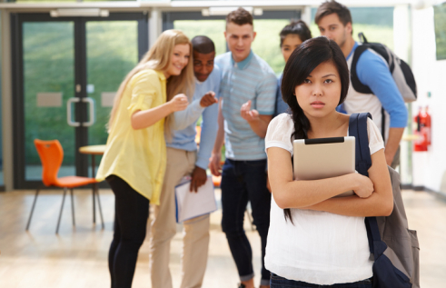 Student being humiliated by group of peers