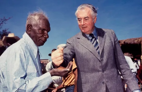 Vincent Lingiari and Gough Whitlam