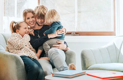 Amy Graham and children
