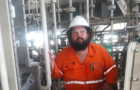 Eddie Clarke pictured at work