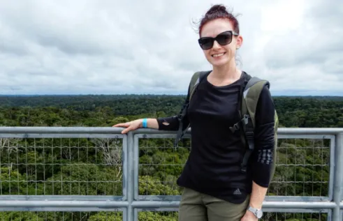 CDU student Erica Smith smiling at the camera in Brazil