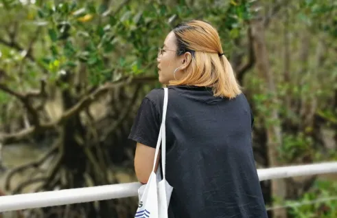 CDU student Pattarawadee Chatleelawat overlooks a park