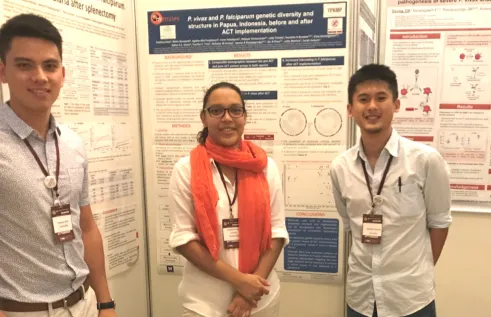 Damian smiling in front of his project