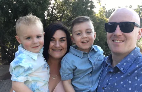 CDU student Peta Lewellin with her family