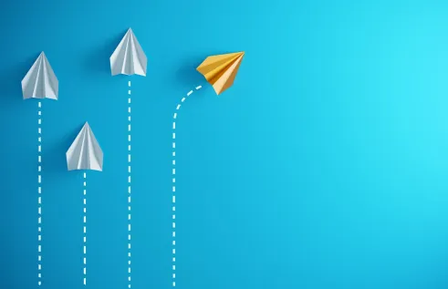 Concept image using arrows to show a change in direction