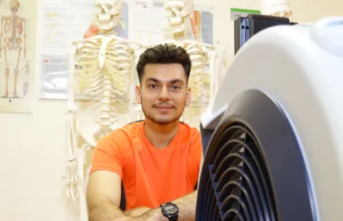 CDU student Emmanuel Giannikouris smiling at the camera