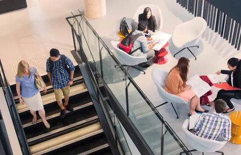 Students at CDU waterfront Campus