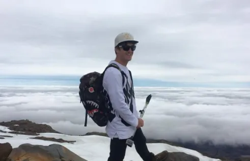 Marc exploring outdoors