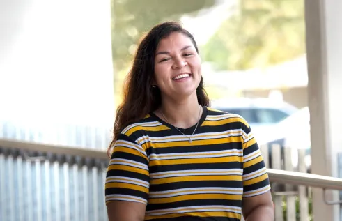 CDU student Muriel Scholz smiling at the camera