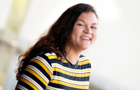CDU student Muriel Scholz smiling at the camera