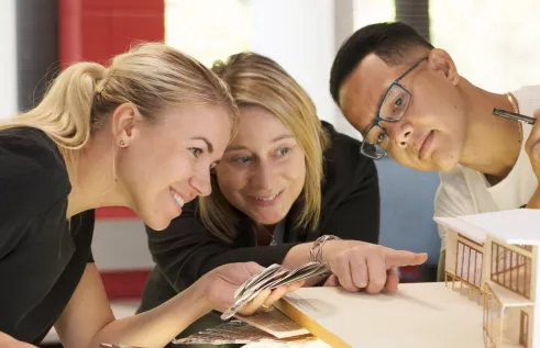 CDU design students and lecturers