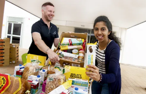 David McBain and student Chinju Joby 