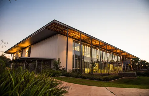 Menzies building at dusk