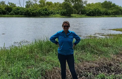 CDU student Joelene in Kakadu on environmental science placement