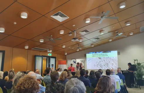 Dr Leisa McCarthy and Zania Liddle deliver the keynote presentation at the 2019 symposium.