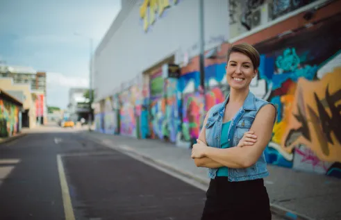 CDU art student allyce smiling