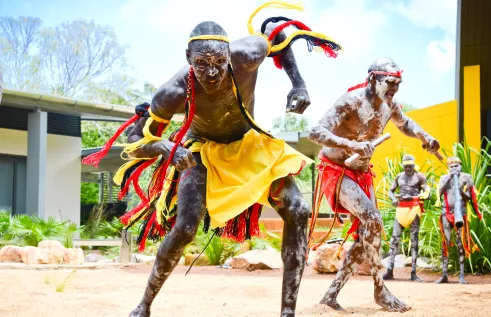 First nations people in ceremony