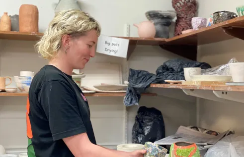 CDU student Mikaila Rogers is among 40 students whose works will be on display for ceramics exhibition. 