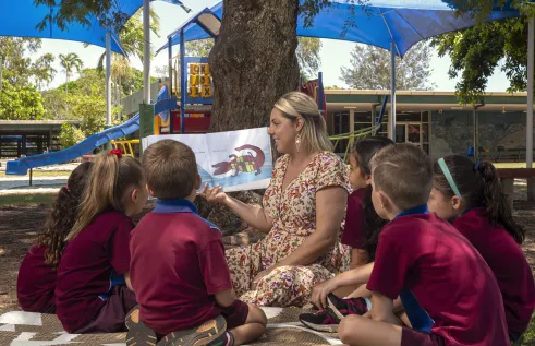 CDU Bachelor of Education graduate Alisha Chapman teaches at a school in her hometown of Nhulunbuy.