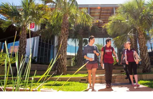 Group of students walking