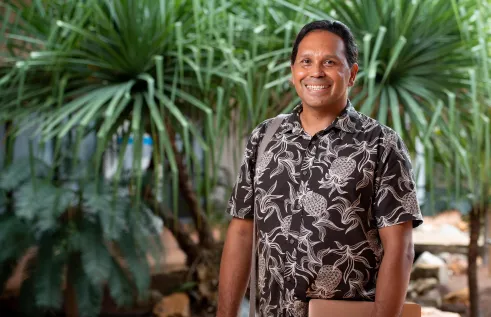 Business student Ben Tyler on Casuarina campus