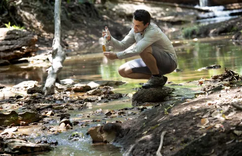 Charles Darwin University (CDU) hydrologist Dr Clément Duvert is studying how much carbon is lost from our landscape through the water cycle.