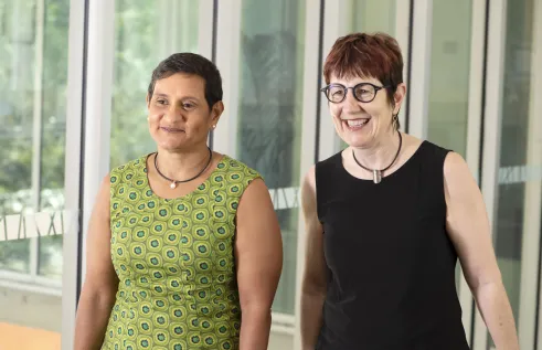 :  Charles Darwin University (CDU) Professors Yvette Roe (left) and Sue Kildea