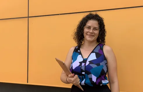 Sekari law student smiling