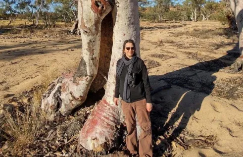CDU Ecology researcher from the Research Institute of Environment and Livelihoods Dr Christine Schlesinger is leading field studies to help safeguard the longevity of river red gums in Central Australia.