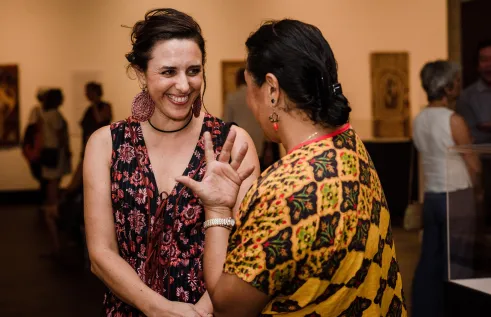 Sara Higgs and Nadine Lee at CDU Art Gallery