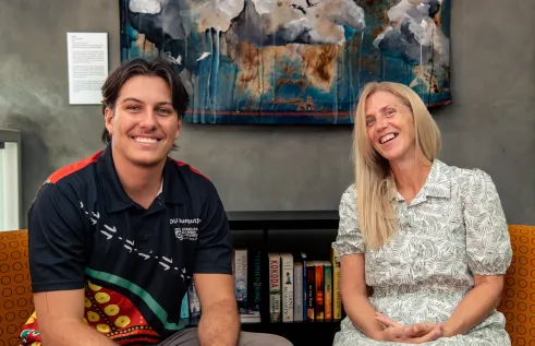 Jaiden McGregor and Allanna Dengate are among 221 First Nations students graduating this week. 