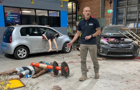 Charles Darwin University (CDU) student paramedics put through their paces after “explosion”.