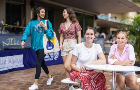 two girls at orientation