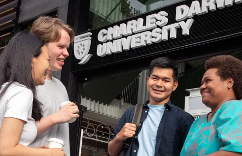 students standing out the front of the Sydney campus