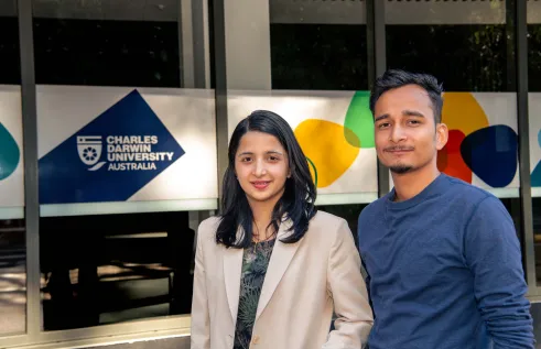 Supported by human rights organisation Maiti Nepal since their childhood, Madhu Regmi and Yuvraj Pokhrel have each received a full scholarship to study at Charles Darwin University.