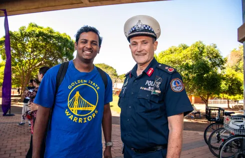 The Coffee with a Cop initiative is a collaboration with Northern Territory Police and Study NT which aims to foster a safe and inclusive community for students.