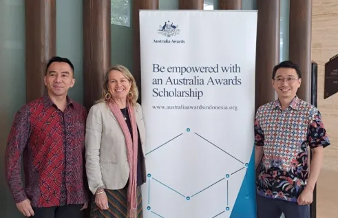Natasha Stacey and team at Australia Awards Indonesia