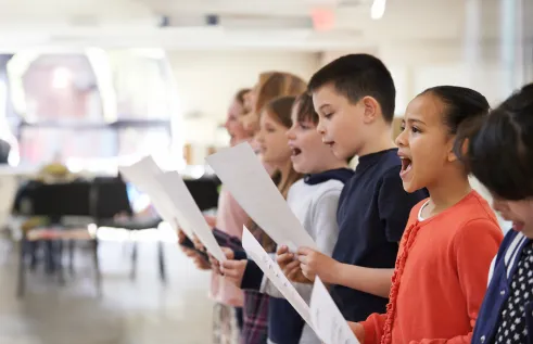 Children singing