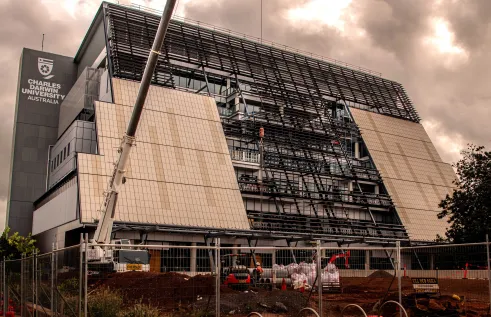 The delay in handover means that the opening of the building, which was scheduled for July 2024, will be postponed. Photo taken January 2024.