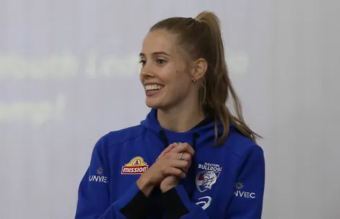 Public health graduate Hannah at work