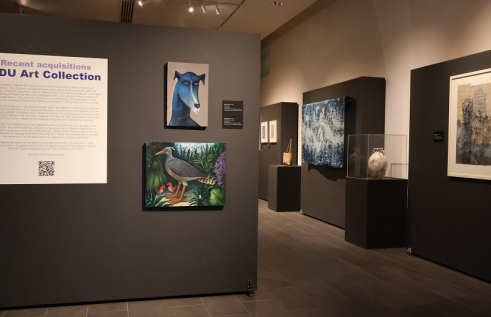 2023 Recent Art Acquisitions display at CDU Art Gallery, Casuarina Campus