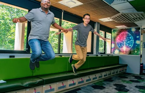 Post-graduate students Girum Gebremeskel Kanno and Cedric Tan will be mentoring high school students in STEM this year. 