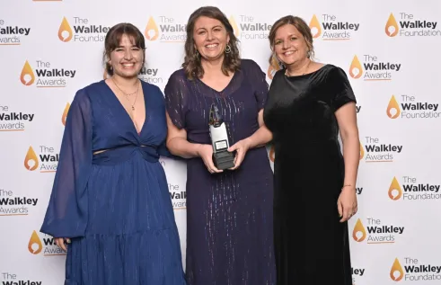 Tilda Colling, Kylie Stevenson, and Caroline Graham at the 2024 Walkley Awards.