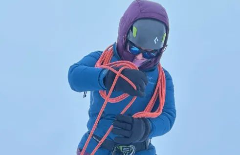 Dr Chrystie Watson on Mount Kosciuszko