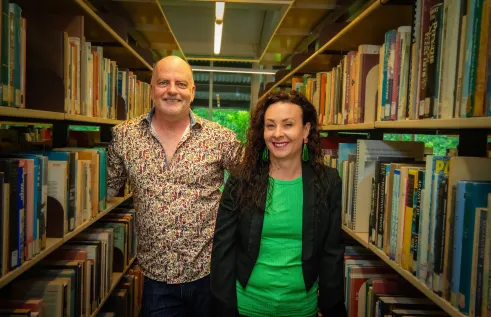 UQ's Stephen Carleton and CDU's Adelle Sefton-Rowston